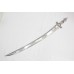 Sword Dagger Knife Solid Sterling Silver 925 Damascus Steel Blade Handmade B436